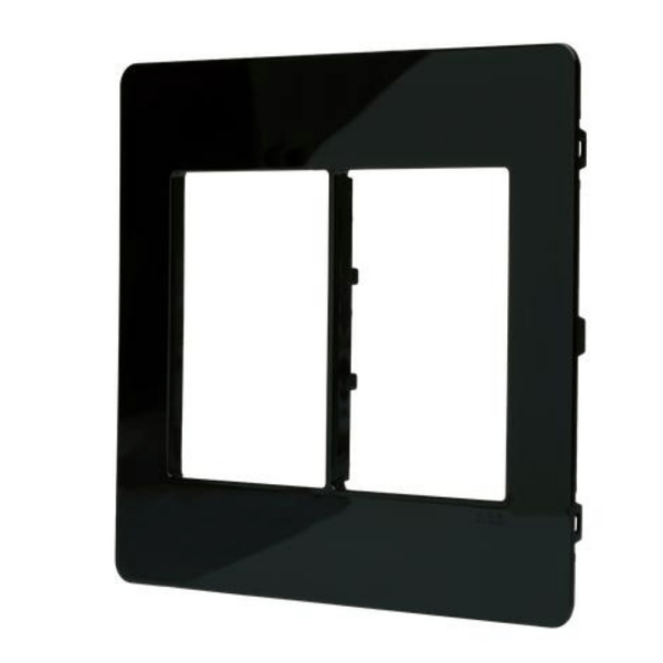 Encontraproduto.com.br - Placa 4X4 Para 3 Módulos + 3 Módulos N1673.6Pt Preto Unno 2Cla167360N1804 ABB