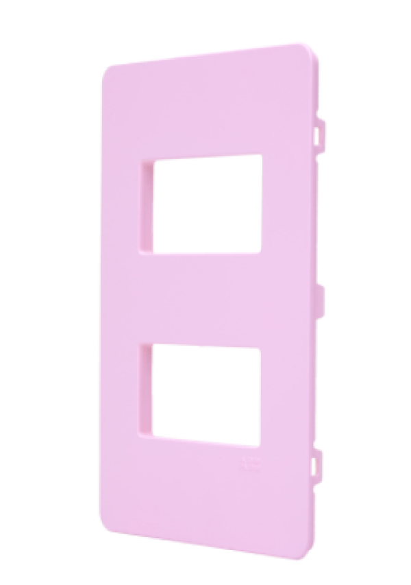 Encontraproduto.com.br - Placa 4x2 2 Modulos Separados Horizontal N1372.2 RS Rosa, Linha Unno Life, ABB