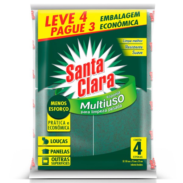 Encontraproduto.com.br - Esponja Santa Clara Multiuso L4P3 L4P3