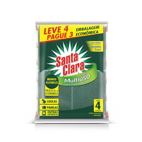 Encontraproduto.com.br - Esponja Santa Clara Multiuso L4P3 L4P3