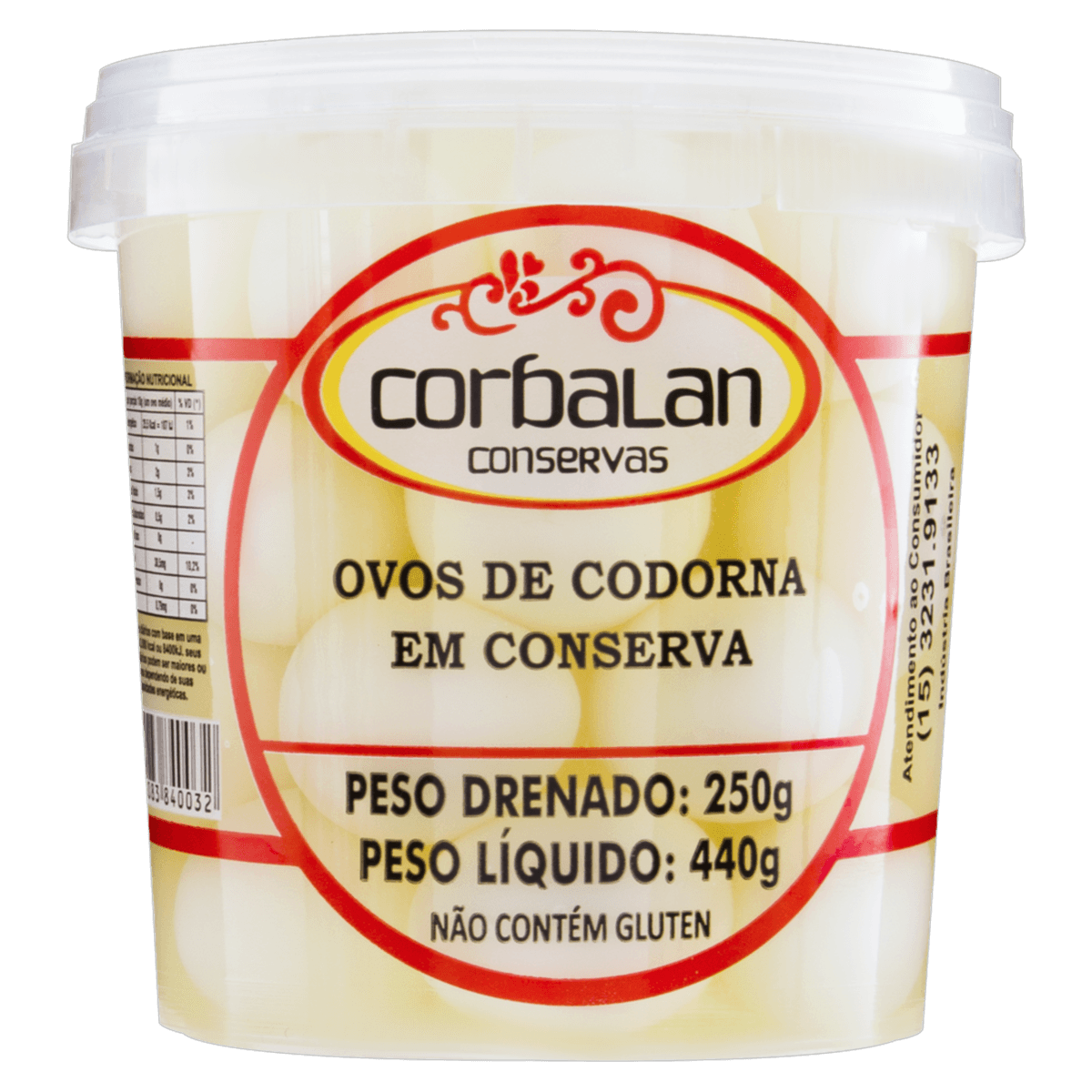 Encontraproduto.com.br - Ovo de Codorna em Conserva Corbalan Pote com 250g