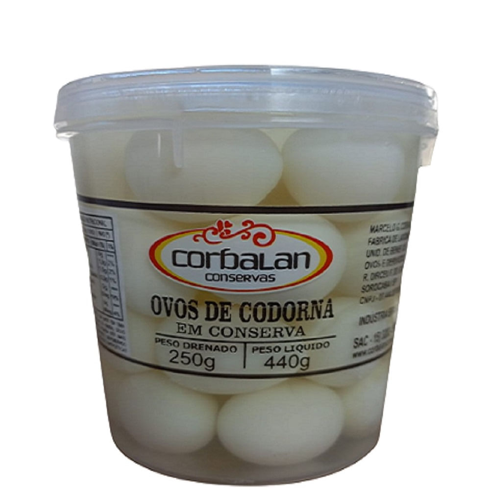 Encontraproduto.com.br - Ovo de Codorna em Conserva Corbalan Pote com 250g