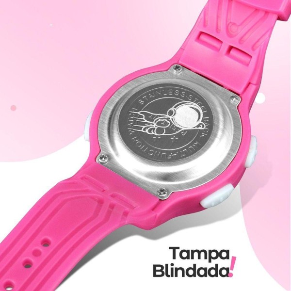 Encontraproduto.com.br - Relogio Digital Rosa Infantil Led + Case Premium + Oculos Qualiadde Premium Original Silicone Menina