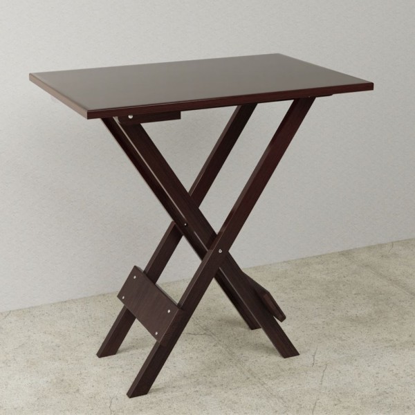 Encontraproduto.com.br - Aparador Premium De Madeira Dobrável 35X70 Ideal Para Varanda - Tabaco
