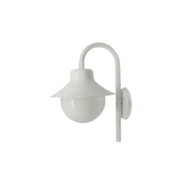 Arandela Saturno em Aço Para 1 Lâmpada E-27 Com 1 Globo B10 Branco Ideal