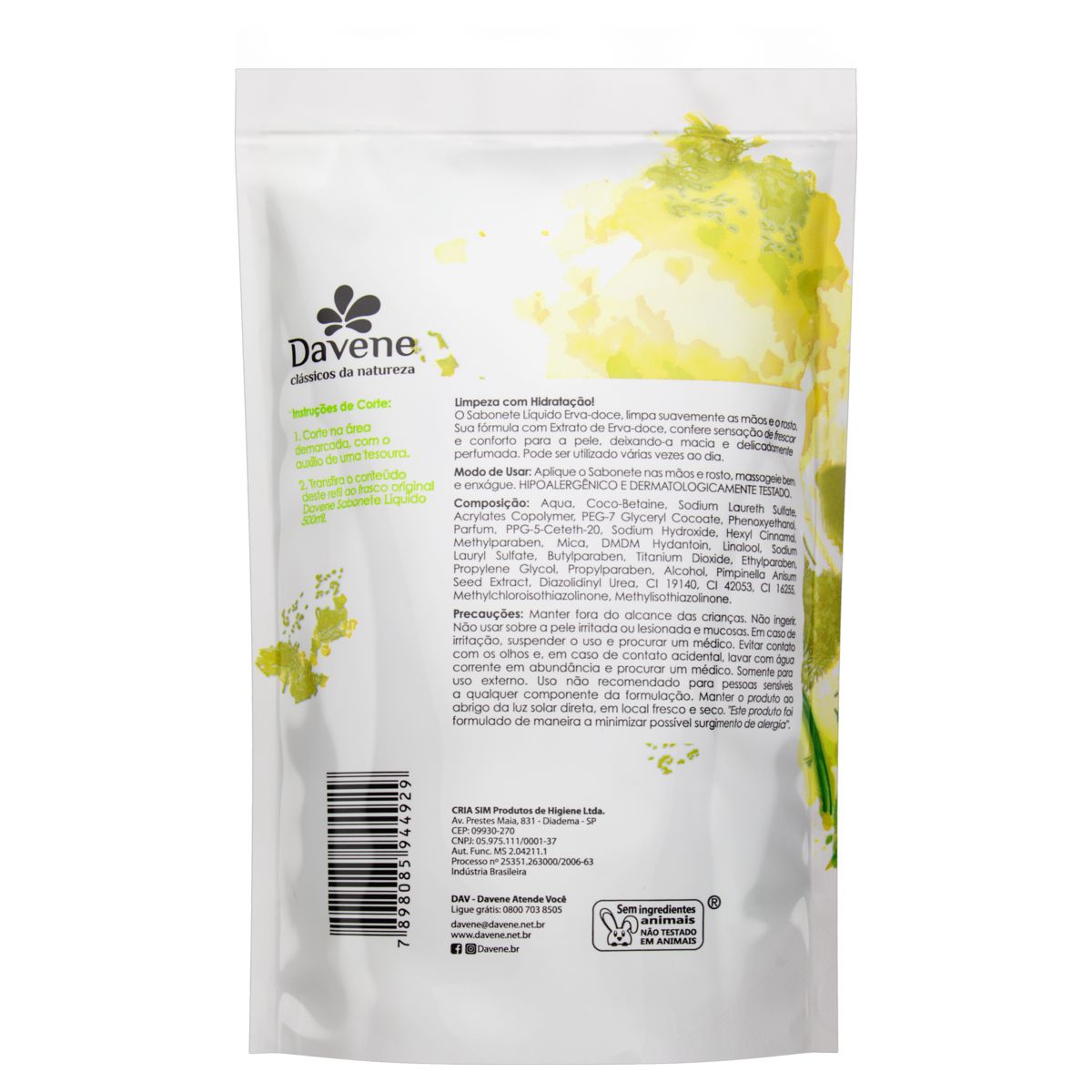 Encontraproduto.com.br - Refil Sabonete Líquido Clássicos da Natureza Erva Doce 500ml