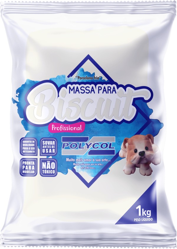 Encontraproduto.com.br - MASSA PARA BISCUIT POLYCOL COM 1KG