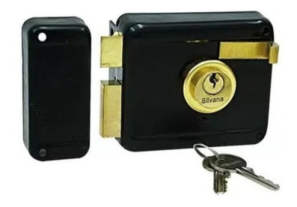 Fechadura Silvana 925 para Portão 100mm Preto (Emb. contém 1un.)