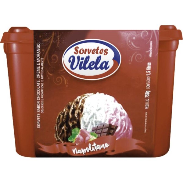 Encontraproduto.com.br - Sorvete Vilela Napolitano Pote com 1,5L