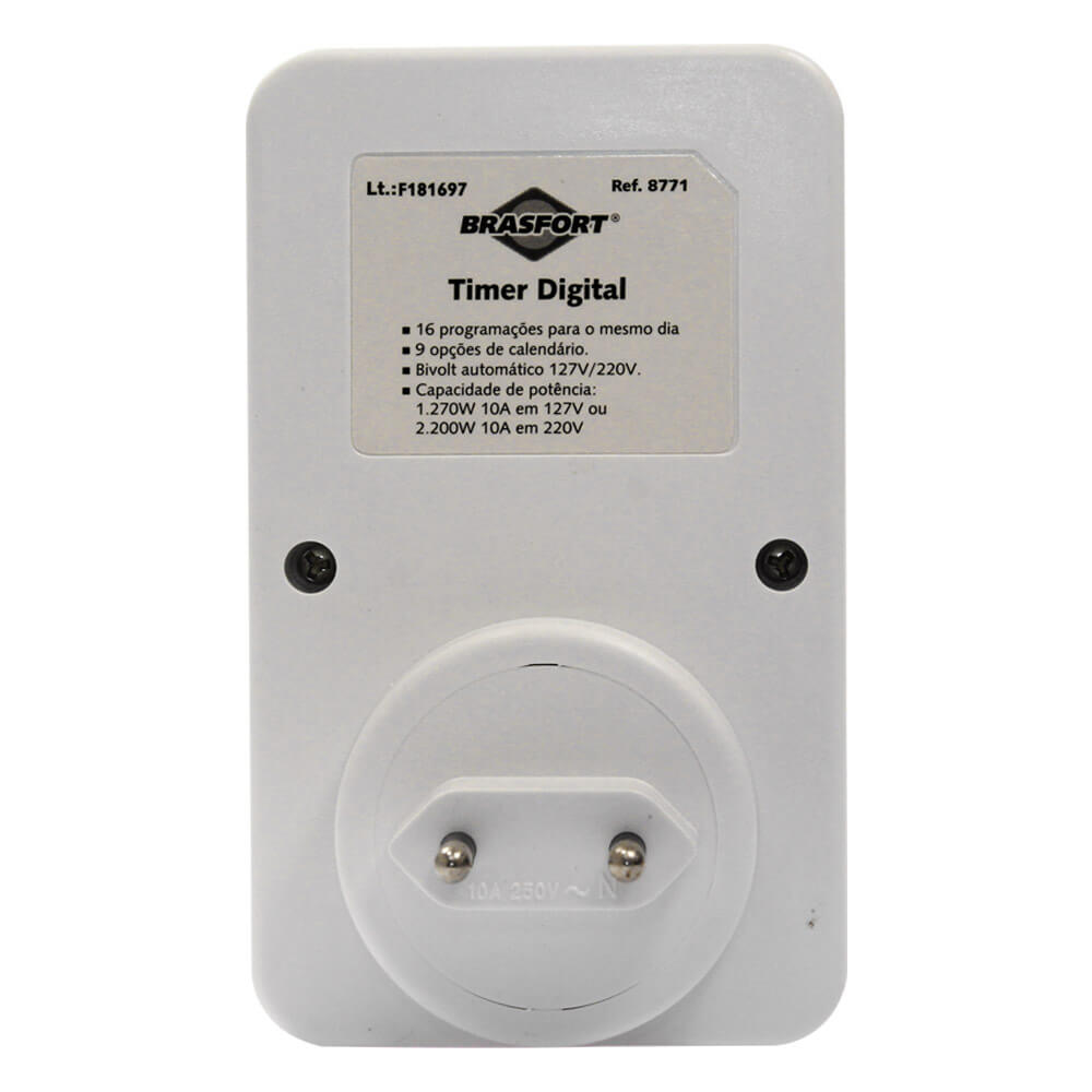 Encontraproduto.com.br - Timer Digital Brasfort 60HZ Bivolt