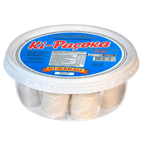 Encontraproduto.com.br - Paçoca Coberta com Chocolate Branco Ki-Paçoca c/13 - Ki Kakau