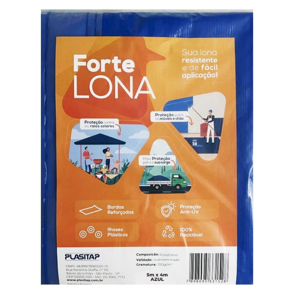 Lona Azul Forte 5x4 Plasitap