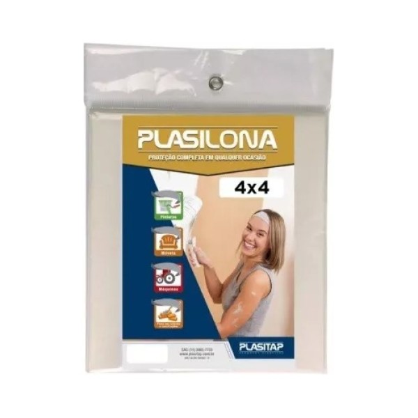 Lona Plástica Transparente 4x4 Plasitap