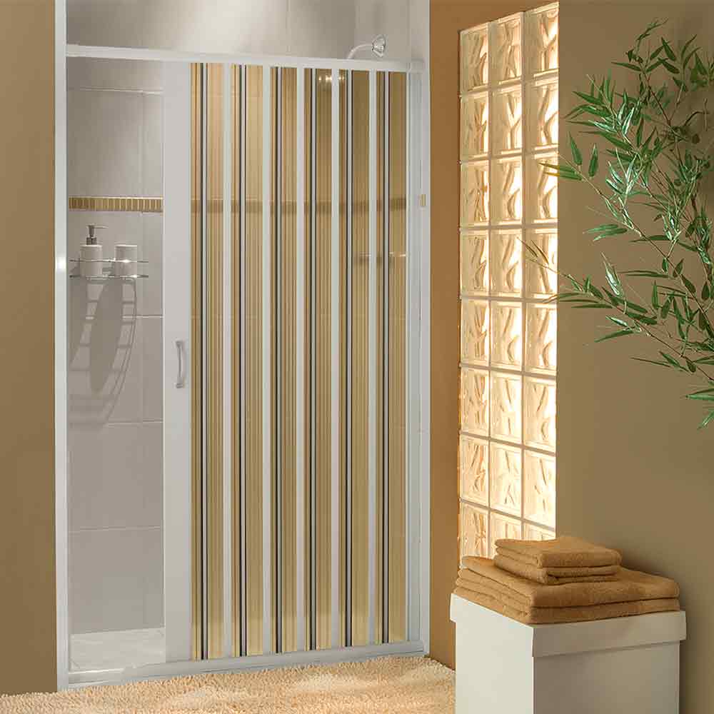 Encontraproduto.com.br - Porta sanfonada de PVC para box 185x160cm branca BCF