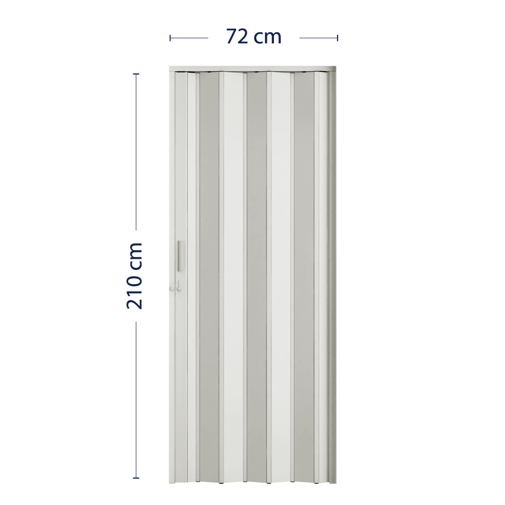 Encontraproduto.com.br - Porta Sanfonada com Trinco PVC 72x210cm Preto BCF