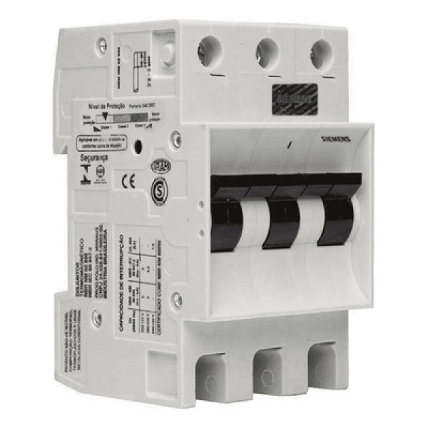Encontraproduto.com.br - Disjuntor Siemens Trifásico C  25A 5Sx1 325-7