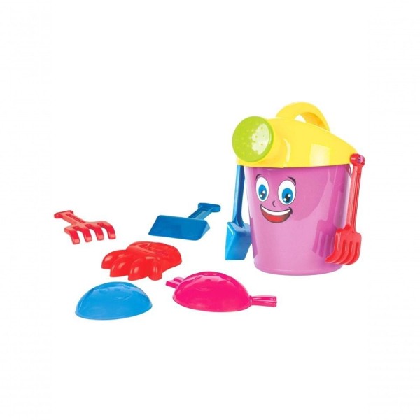 Encontraproduto.com.br - Balde De Praia Com Regador E Acessorios Colors 6 Pecas