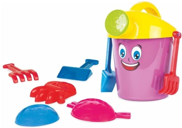 Encontraproduto.com.br - Balde De Praia Com Regador E Acessorios Colors 6 Pecas