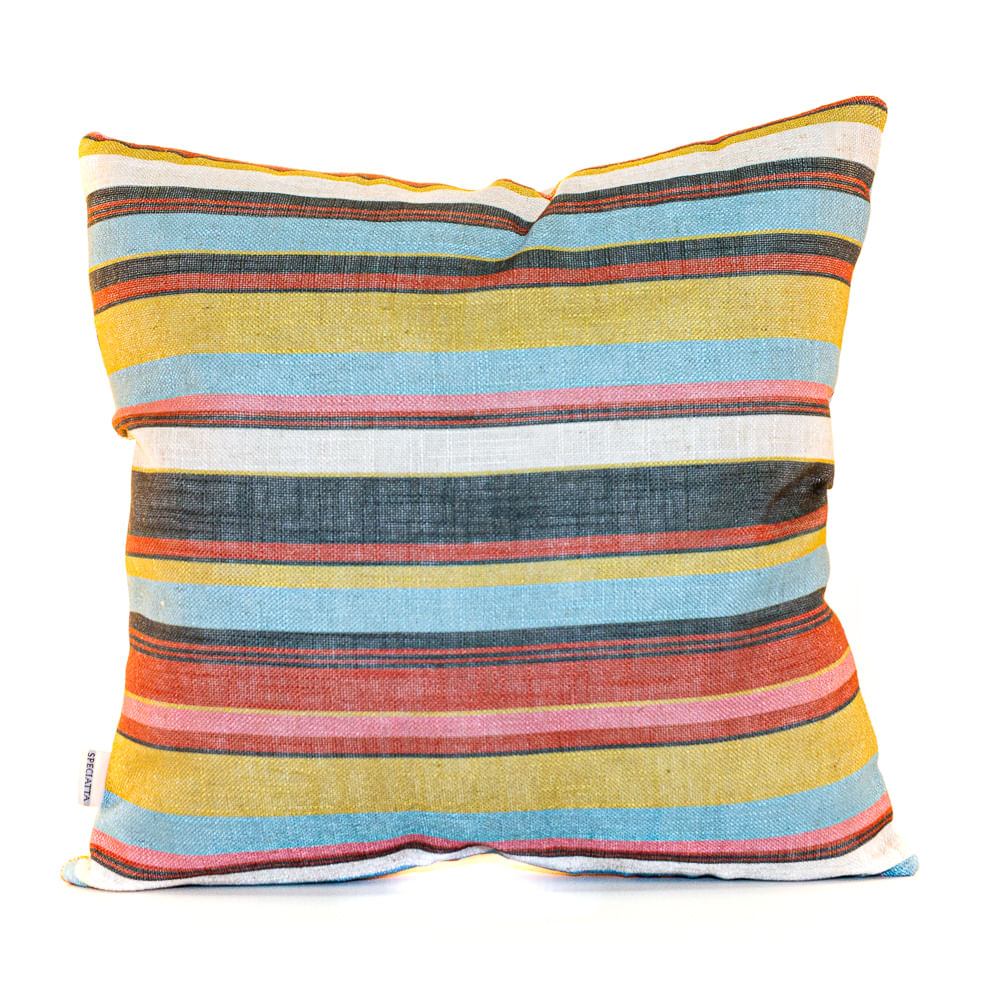 Almofada Speciata Linho 45 Cm X 45 Cm Listra Color