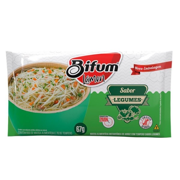 Encontraproduto.com.br - Combo 4 Unid Macarrão Arroz Bifum Lámen 4 Sabores 67g