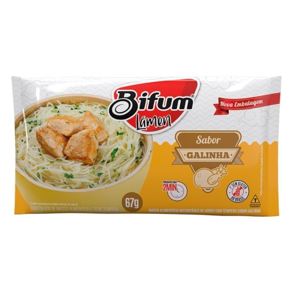 Encontraproduto.com.br - Combo 4 Unid Macarrão Arroz Bifum Lámen 4 Sabores 67g