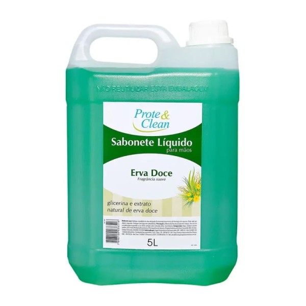 Encontraproduto.com.br - Sabonete Líquido para Mãos Erva Doce Prote&Clean Galão 5l