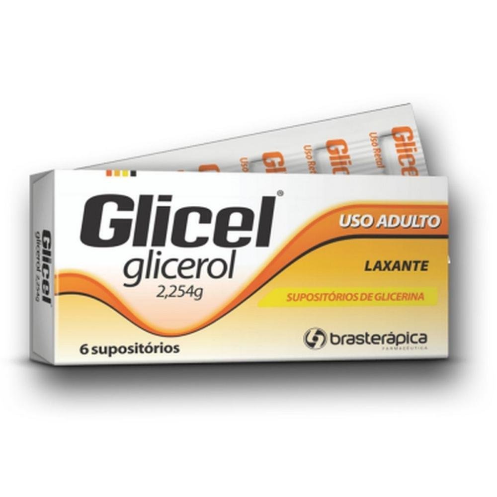 Encontraproduto.com.br - Supositorio De Glicerina Glicel Adulto Com 6 Unidades