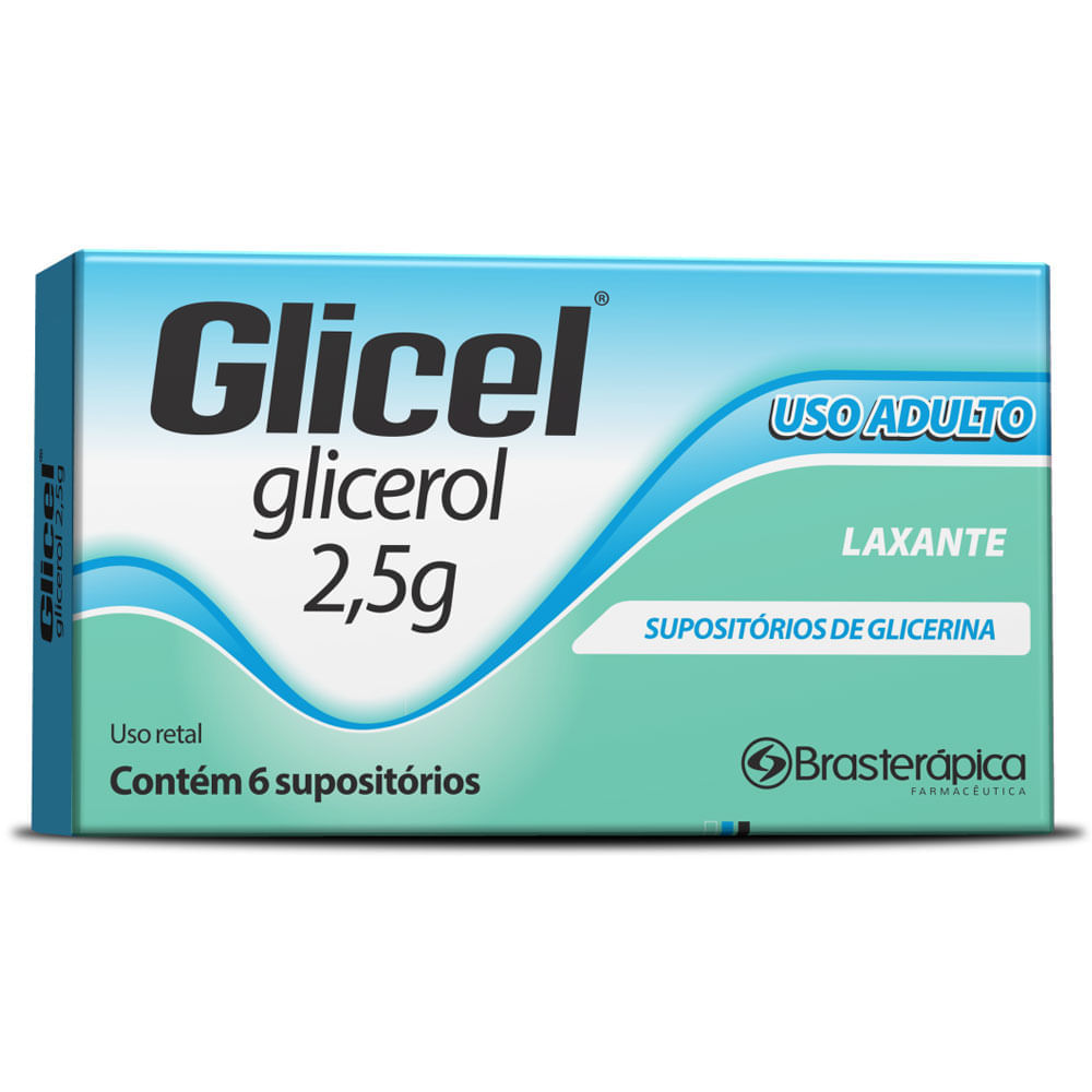 Encontraproduto.com.br - Supositorio De Glicerina Glicel Adulto Com 6 Unidades