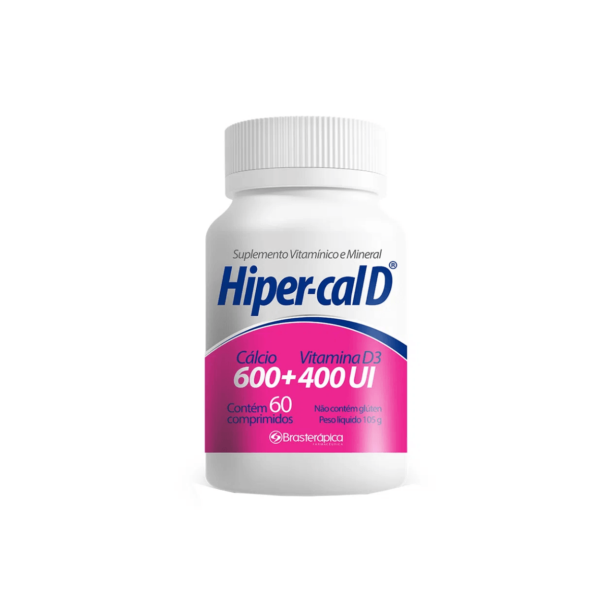 Hiper-Cal D 600mg + 400UI - Caixa com 60 Comprimidos