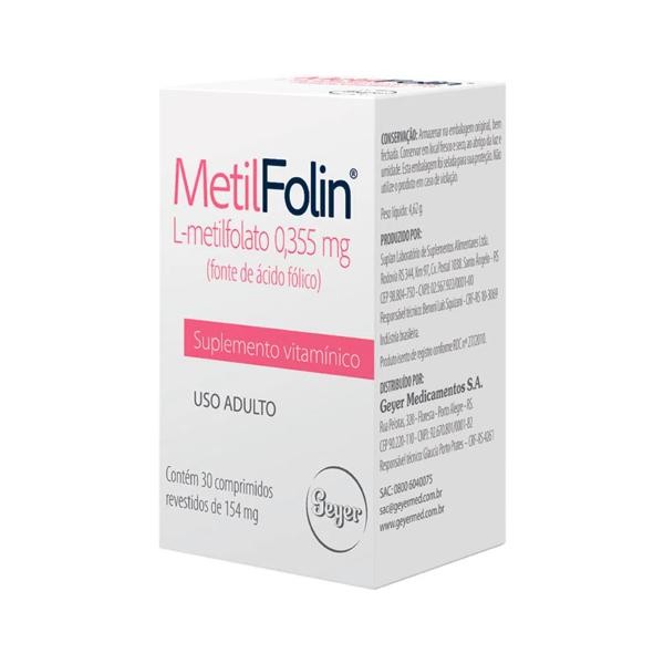 Encontraproduto.com.br - MetilFolin com 30 Comprimidos