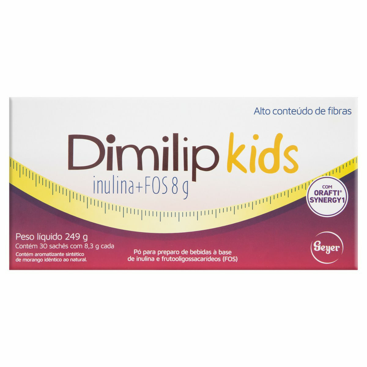 Dimilip Kids Pó para Solução Oral Sabor Morango com 30 sachês