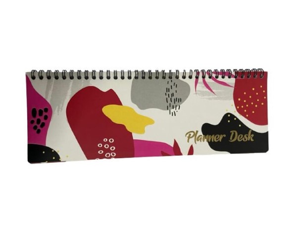 Encontraproduto.com.br - Planner De Mesa Desk Decor Espiral 52 Folhas 29,7x10,5cm Redoma
