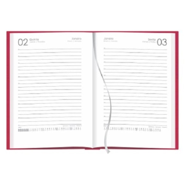 Encontraproduto.com.br - Agenda 2025 Diária Rubi Clássica Costurada Diversos Modelos