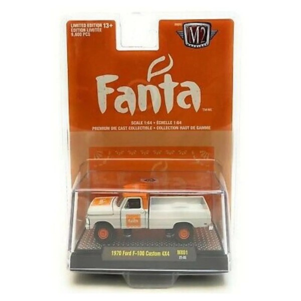 Encontraproduto.com.br - Miniatura Ford F-100 Custom 4x4 1970 Fanta 1/64 M2 Machines M2M52500-MX01F100
