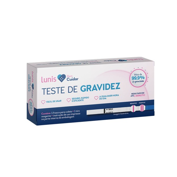 Encontraproduto.com.br - Teste De Gravidez Lunis Com 1 Tira