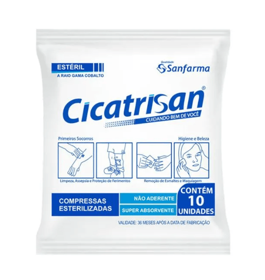 Encontraproduto.com.br - Compressa Cicatrisan Estéril não aderente 10 unidades