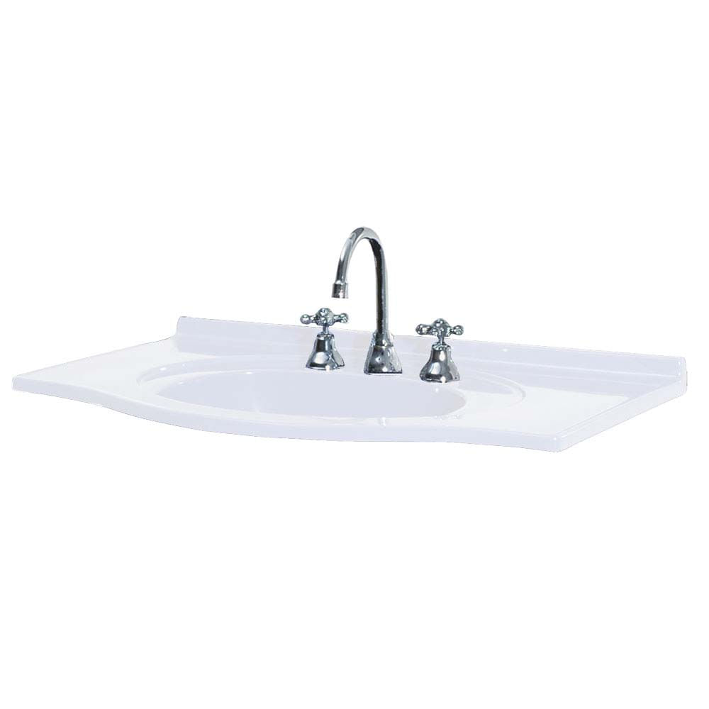 Lavatório Devile curvo 82cm branco Marsinty