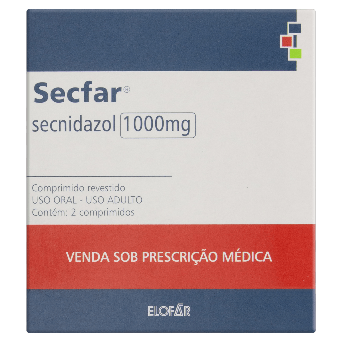 Encontraproduto.com.br - Secfar 100mg Com 2 Comprimidos