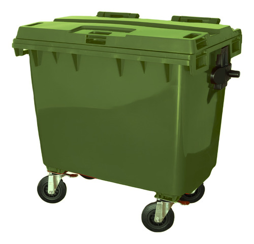 Contêiner de Lixo JSN em Plástico com Rodas 660L Azul