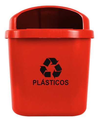 Encontraproduto.com.br - Lixeira Individual JSN para Coleta Seletiva com 40L Vermelha