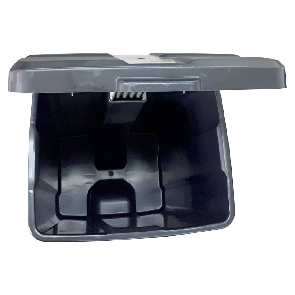Encontraproduto.com.br - Lixeira Plástica Quadrada com Pedal Cor Preta 60 Litros JSN