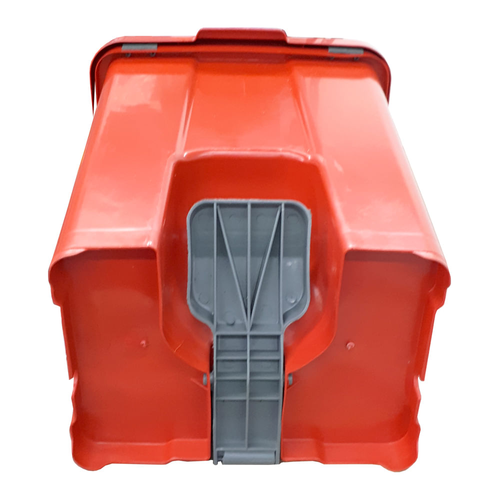 Encontraproduto.com.br - Lixeira JSN Plastica Quadrada com Pedal 15 Litros Vermelha