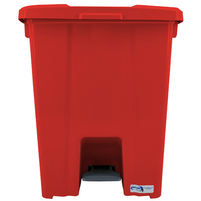 Lixeira JSN Plastica Quadrada com Pedal 15 Litros Vermelha