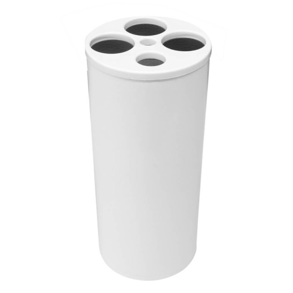 Encontraproduto.com.br - Lixeira para Copos JSN com 5 Tubos para Agua e Cafe Branca