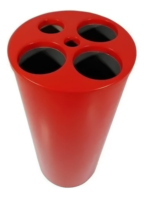 Encontraproduto.com.br - Lixeira para Copos JSN com 5 Tubos para Agua e Cafe Branca