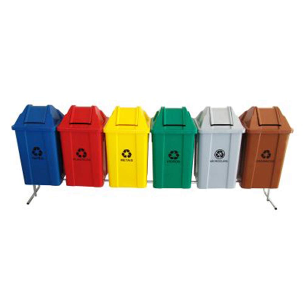 Conjunto para Coleta Seletiva JSN 6 Cestos ST23 100LT