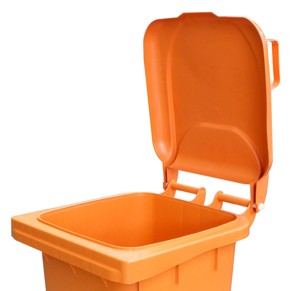 Contêiner de Lixo JSN em Plastico com Rodas 120 LT Laranja