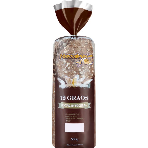 Encontraproduto.com.br - Pão Integral Massaleve 12 Grãos Pacote com 500g