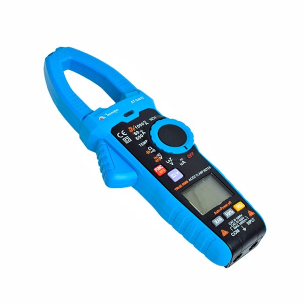 Encontraproduto.com.br - Alicate Amperímetro Corrente DC 200uA a 1000A Corrente AC 60 a 1000A True RMS Detecção de Tensão Sem Contato CAT IV Minipa ET-3367C
