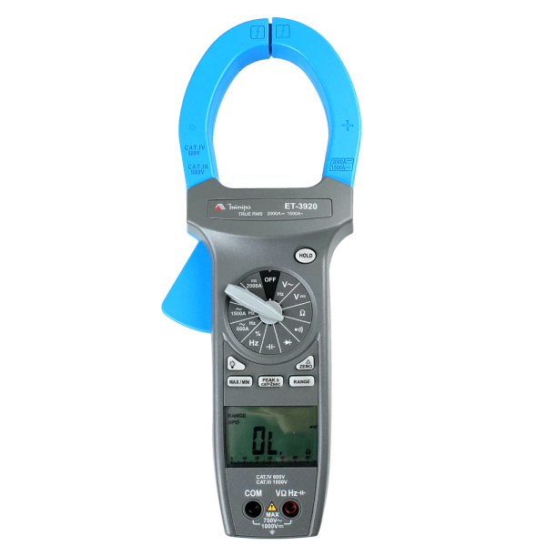 Encontraproduto.com.br - Alicate Amperímetro Digital True RMS Tensão 750V/AC 1000V/DC Corrente Minipa ET-3920